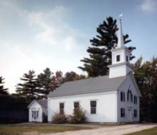First Unitarian Society Church newly painted, Wilton, NH